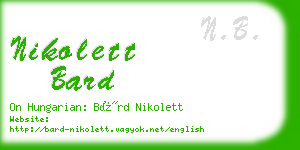 nikolett bard business card